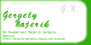 gergely majerik business card